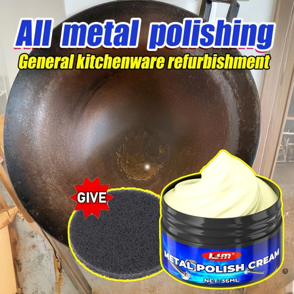 Pastă de lustruit metal multifuncțională KJM - Îndepărtător de cromare și oxidare, Cremă de reparare metalică cu acțiune rapidă pentru auto, moto