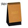 Monthly Organizer for Desk 2027 Calendar, Standing Flip Desktop Minimalist Gold Foil Cover Home Office Accessory Planner, Thick Paper Note Taking,