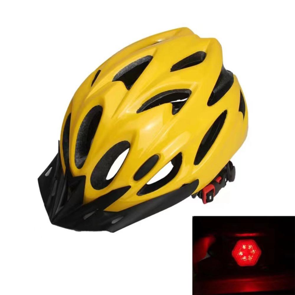 Bicycle helmet with tail lights, bicycle riding, mountain road bike helmet, integrated cycling cap
