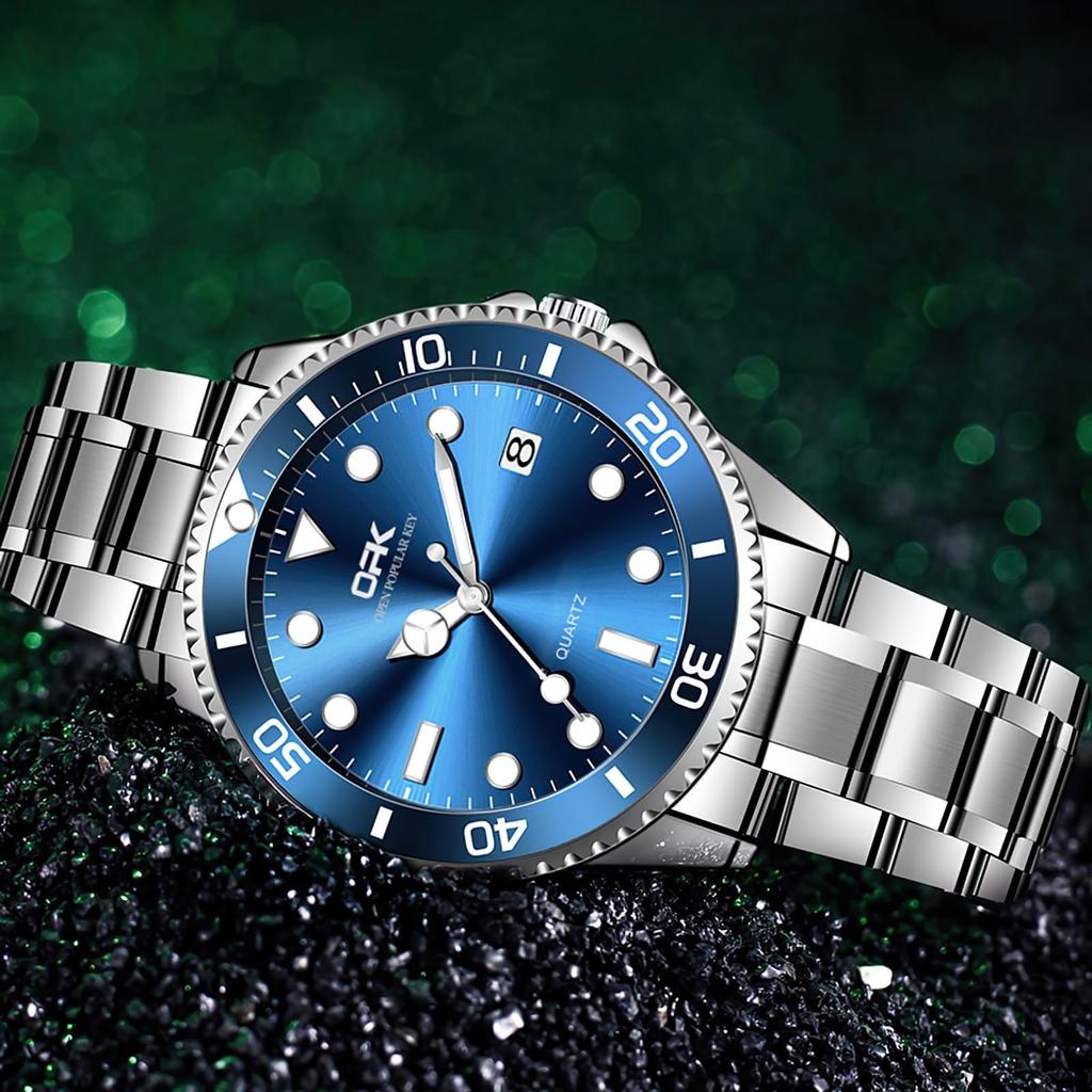 [Ofiggor] Zegarek na rękę OFJP-AA-001-02 Męski Srebrny