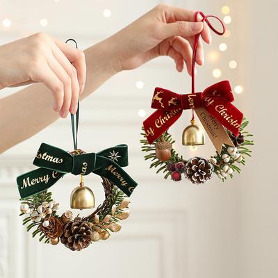 New Year Christmas Decorations Bell Wreath Pendant Christmas Tree Decorations Atmosphere Spring Creative Festive Party Supplies