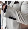 Men's Slim Fit Spring Suit Set with Peak Lapel and Solid Color Formal Wear