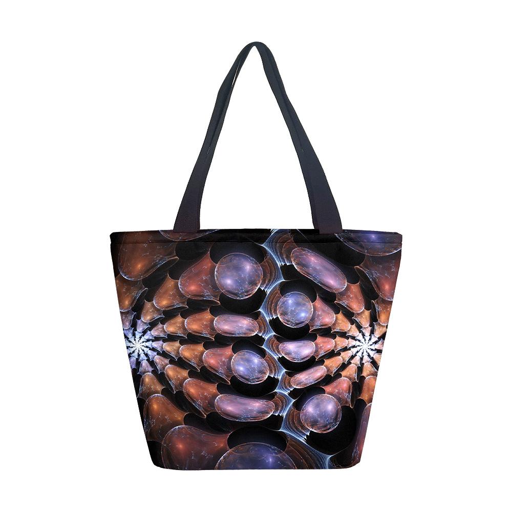 Borsa da donna senza tema Borsa a spalla da ragazza Borsa in tela stampata Tendenza moda Borsa tote di grande capacità