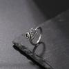 Anello Gatto Geometrico Europeo & Americano, Design Aperto Regolabile, Ornamento Animale Lavorato a Maglia per Dita.