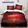 Name Custom Detroit Red Wings Pattern Bedding Set Quilt Cover Pillowcase Home Decor Gift (1 * duvet cover + 2 * pillowcase, without core)