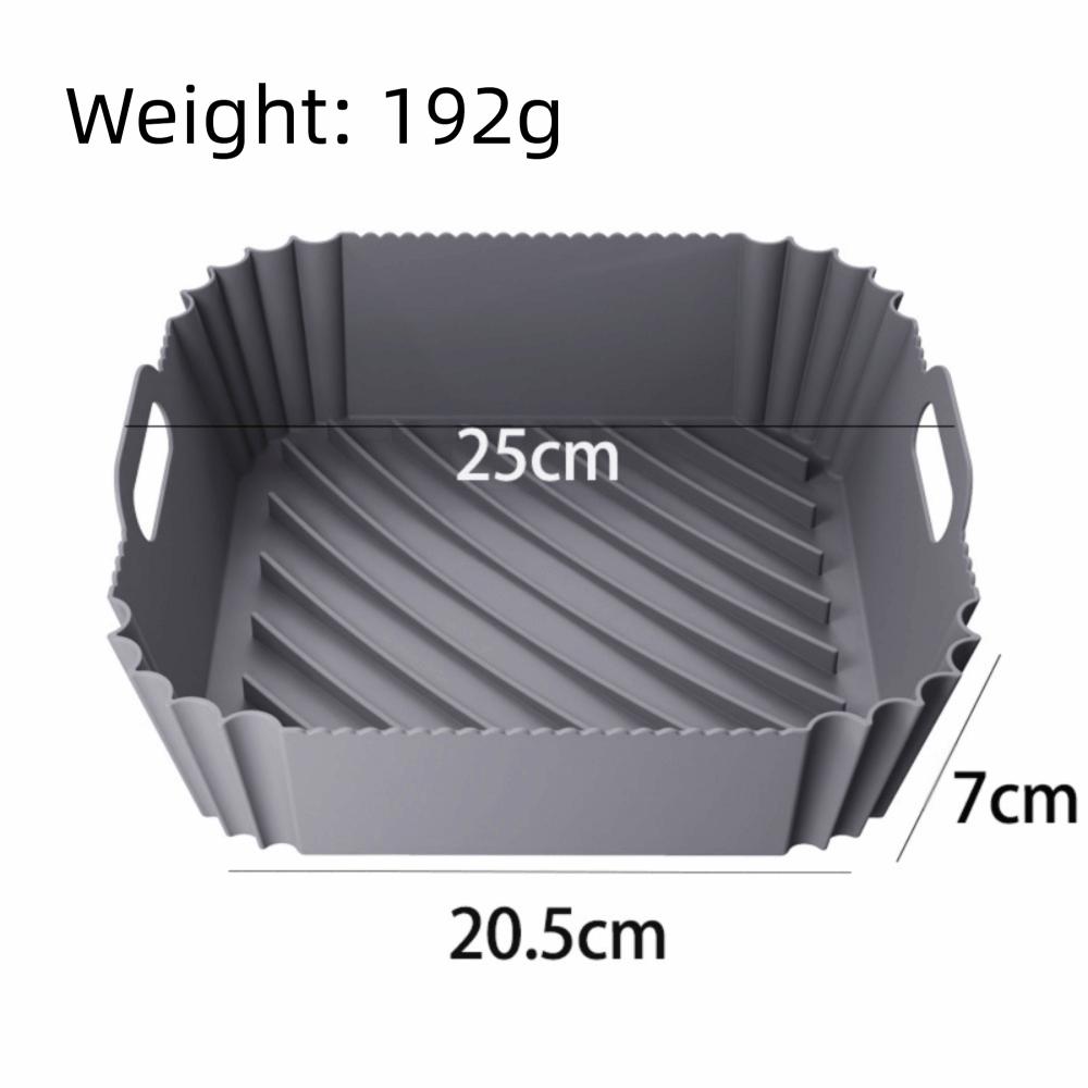 

Square Shape Silicone Baking Tray Silicone Air Fryer Liners Airfryer Basket Liners Kitchen сірий