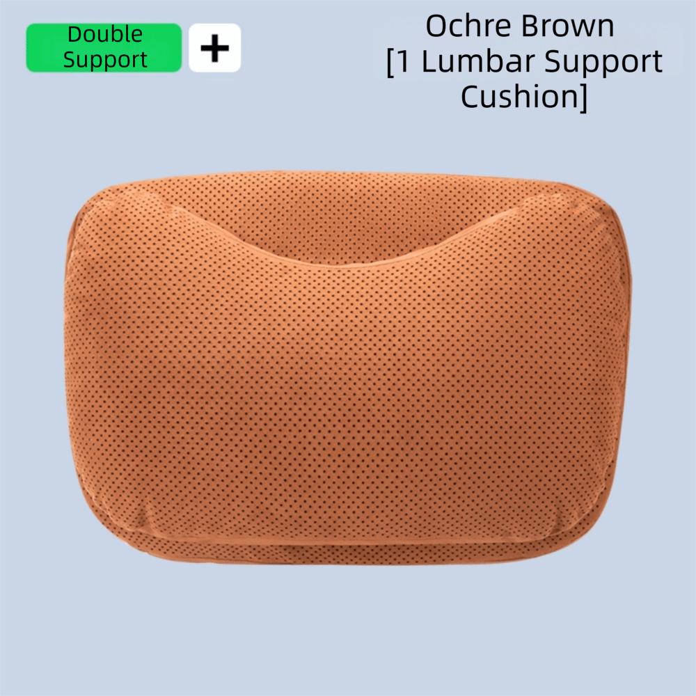 Suede Memory Cotton Seat Waist Cushion Ergonomic Support Lumbar Support Cushion  Car