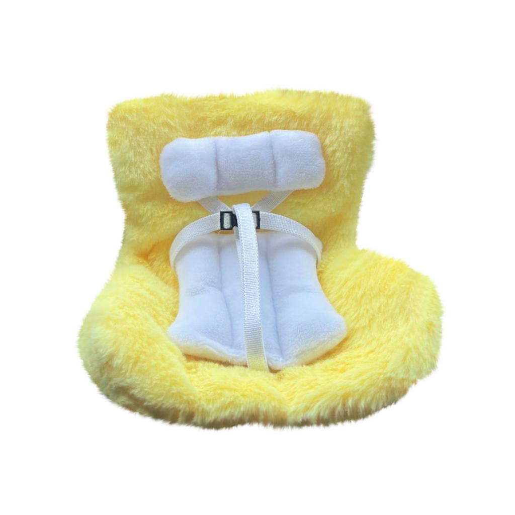 Autodekorationen, Autositz für Puppen, pelziges Kissen, lässt sich mit einem Sitz am Auto befestigen, inklusive Sitzbein für die Anzeige auf dem Schreibtisch