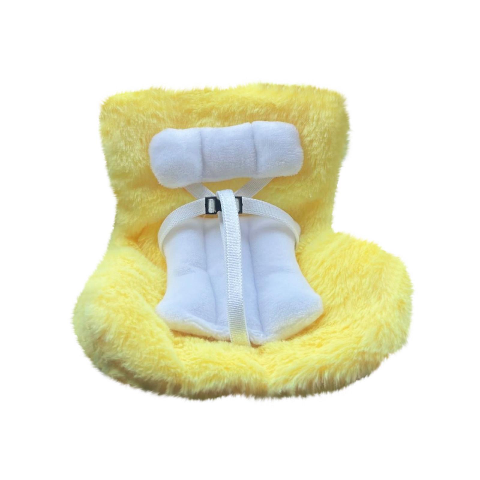 

Украшения для автомобиля, автокресло для кукол, пушистая подушка, есть зажимы для сиденья на машине, в комплекте ножка сиденья для настольного дисплея One Size жёлтый