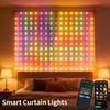 400LED Intelligent Curtain DIY Music Rhythm Ambient Fairy Lights for Christmas Window Curtain Party Background Decoration