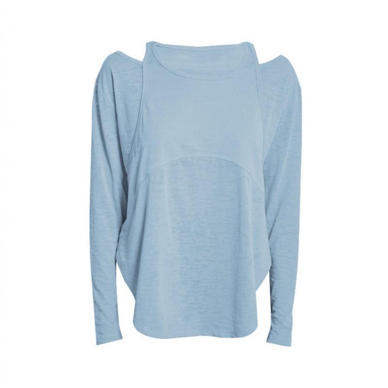 Womens Loose Fit Long Sleeve Quick-Dry Athletic Top Yoga Running Gym Fitness Autumn Winter