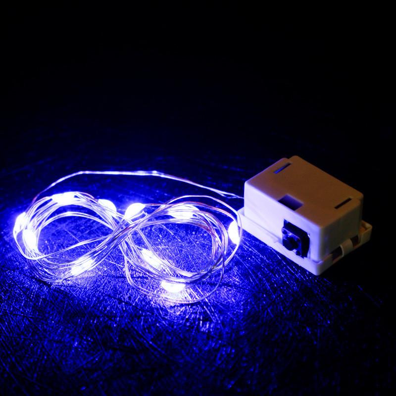 LED Fairy Lights Mygtukas Baterija Šviesos styga Kalėdų Vestuvės Naujieji Metai Miegamasis Svetainė Sodo puošmena girlianda