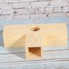Wood Hamster Tunnel Tube Small Pets House   Training Exercise Playground Toy(Small T Type)