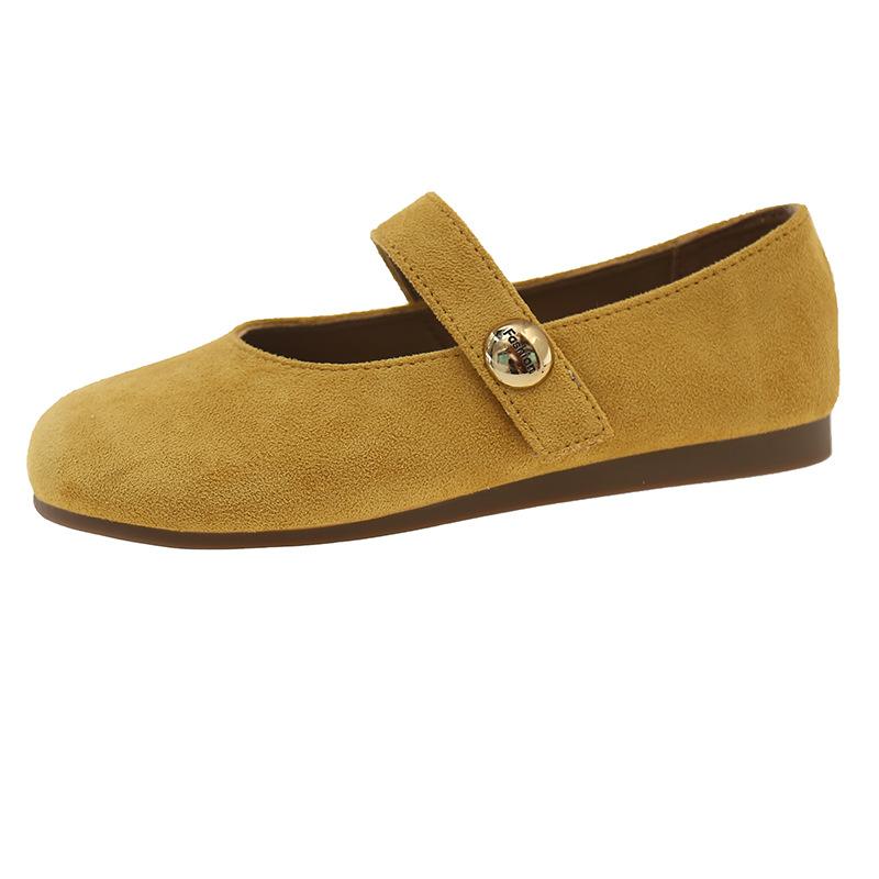 Retro Round Head Flat Bottom Shallow Mouth Single Shoes Women's 2025 New Spring and Autumn Skirt Mary Jane Shoes
