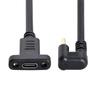 Xiwai USB Type C Male to Female Extension Data 180 Degree Back Angled 3.1 Cable, U-Shaped, 30cm,
