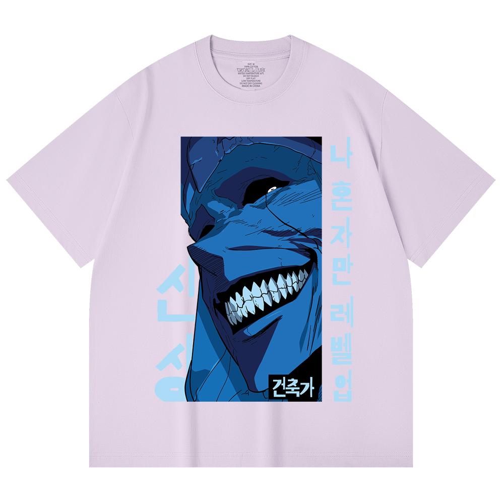 230 Gsm 100% Cotton Solo Leveling V16 Print Unisex Heavy Cotton T Shirt