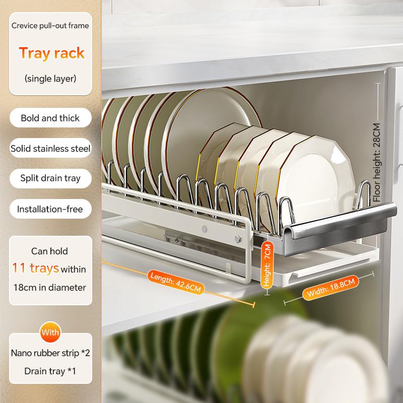 

Bowl And Plate Storage Box Draining Rack Bowls Dish Storage Rack Multifunctional Home Storage Rack Drawer-type Dish Rack
