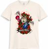 Wolf Rock N Roll T Shirt Guitar Roses Wings Music Graphic Vintage Tee