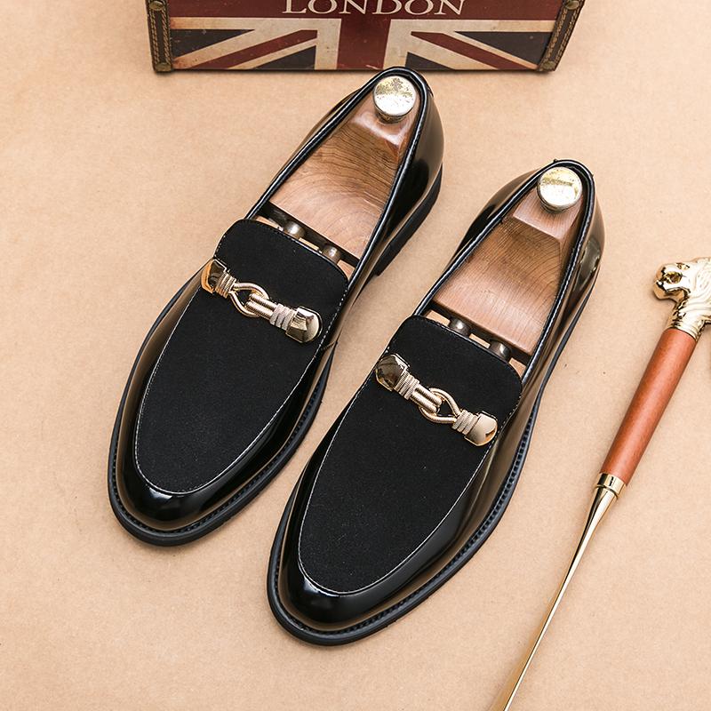 Luxury Men's Loafers Soft Soles Comfortable Casual Shoes Men's Wedding Genuine Leather Shoes Pointed Toe Free Delivery