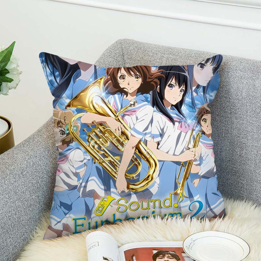 Sound Euphonium 3 Pillow Case For Car Sofa Decorative Home Double-sided Print Plush Square Throw Pillow Cushion Cover