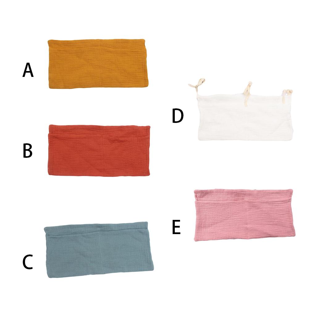 Cotton Baby Crib Storage Bag Portable Dual Layer Hanging Rail-mounted Reusable Washable Replacement Toy Organizer