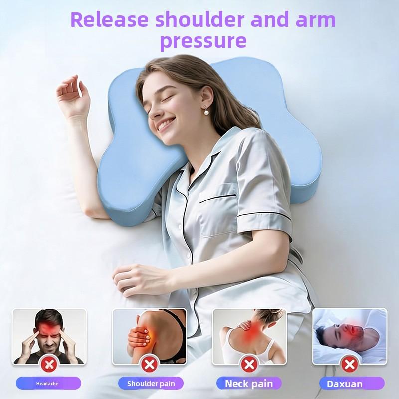 Ergonomic Pillow Memory Foam Side Sleeping Pillow Anti Pressure Arm Shoulder Support Adult Nap Pillow for Bed Relaxation