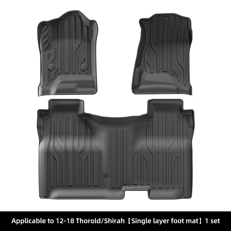Compatible TPE Floor Mats for 2012-2023 GMC Sierra & Chevrolet Silverado.