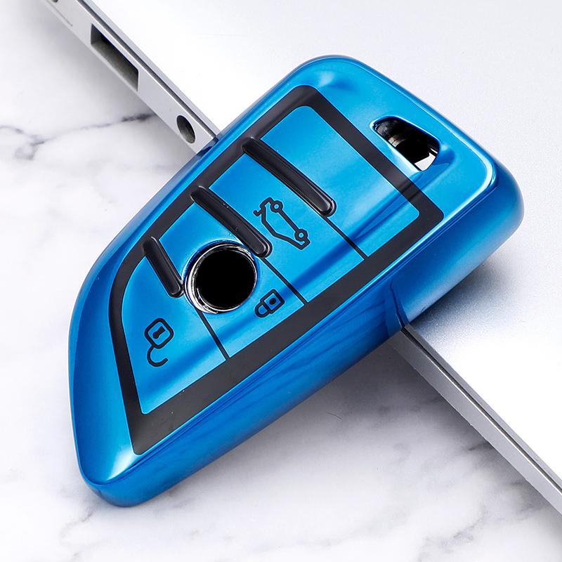 Soft TPU Car Key Case Cover Auto Shell Fob Holder Protector For BMW X1 F48 F39 X5 F15 X6 F16 G30 7 Series G11