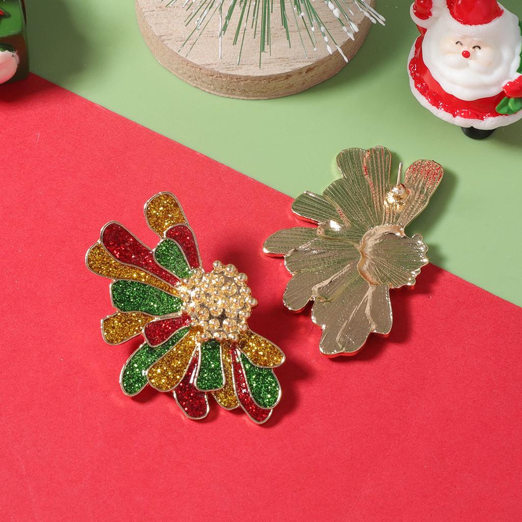 Christmas Fashion Simple Elements, Stud Earrings, Women's Design, Exaggerated Irregular, Special-shaped Flowers, Earrings, Accessories