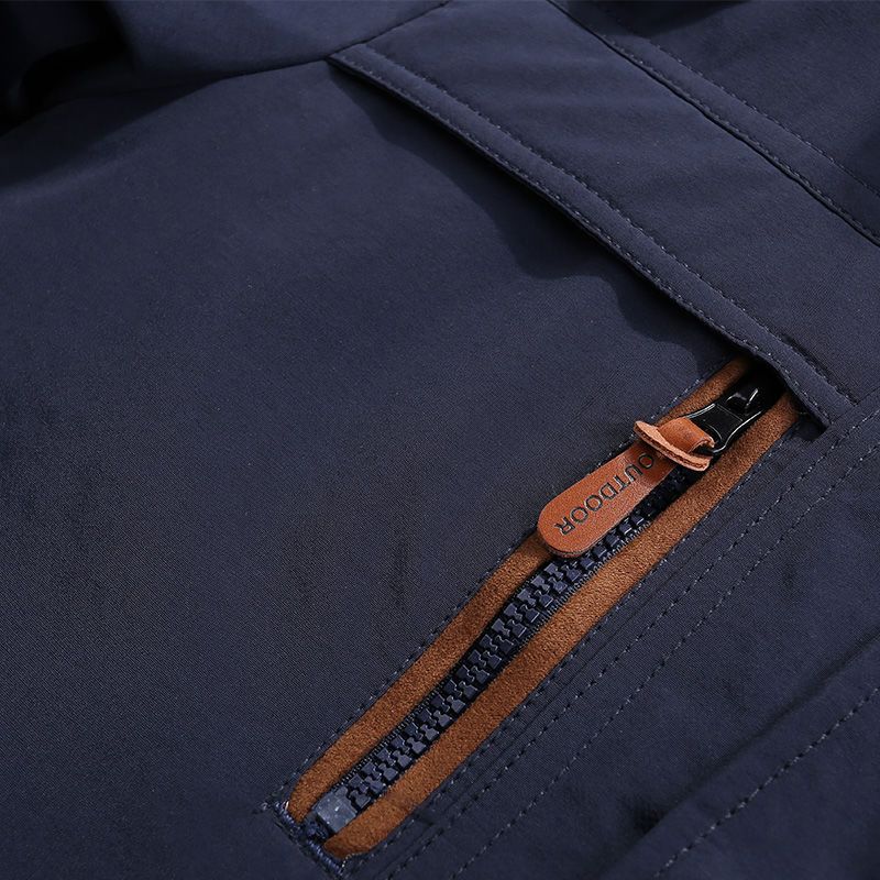 Winter Cotton Clothes Men's Medium and Long Thermal Cotton-padded Clothes with Fleece and Thickened Jackets, Loose Middle-aged and Young People