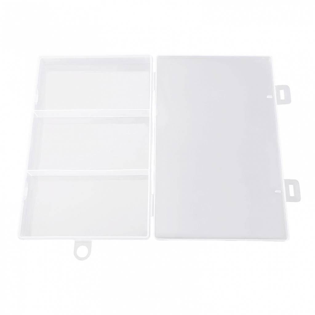 Organizer Aufbewahrungsbox 3 Fächer Kunststoff Transparent Platzsparend Schmuck