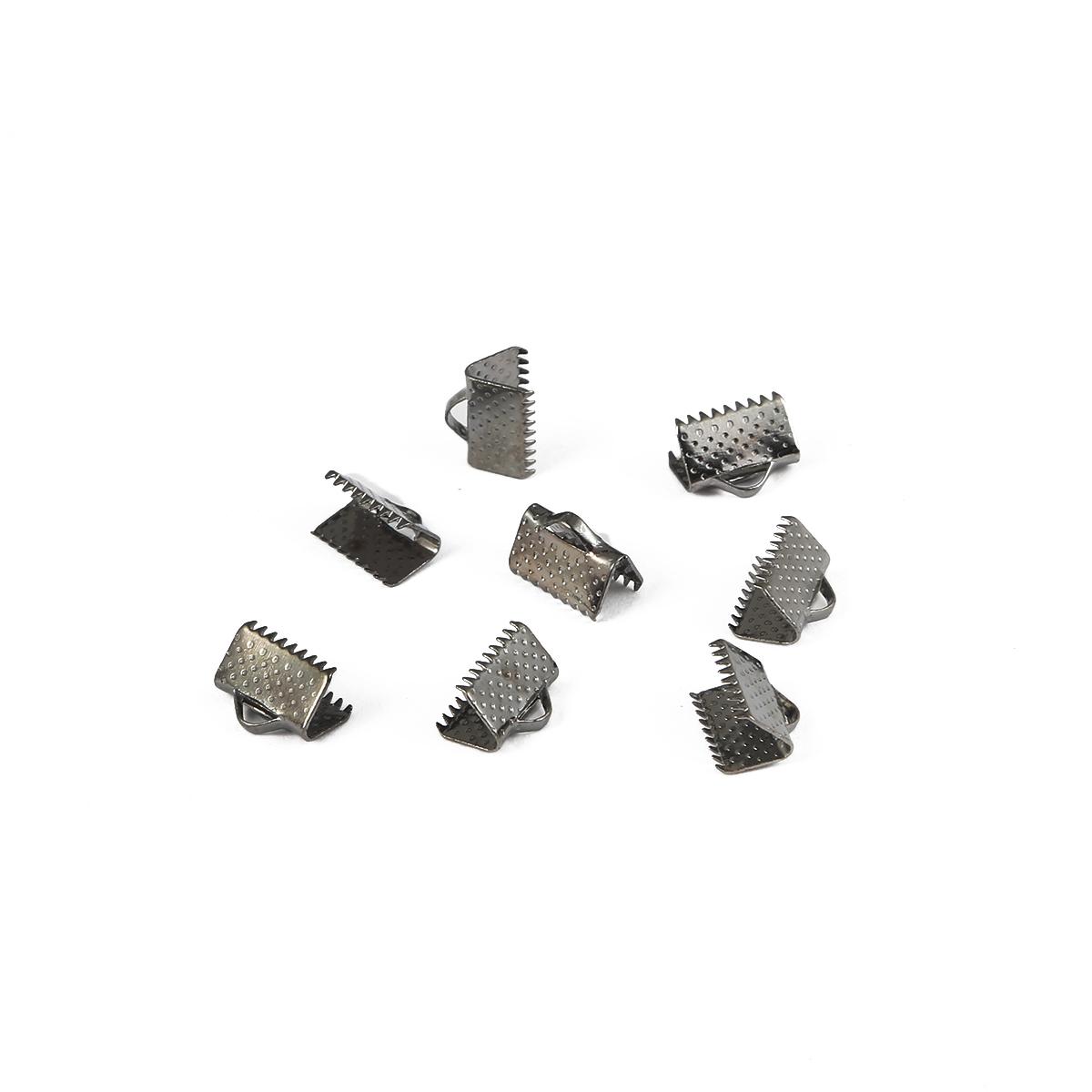 

50 шт. текстуровані кінцеві ковпачки обжимні намистини шнур плоский чохол застібки кліп складний DIY ювелірні вироби намисто з єднувачі фурнітура DIY 8mm