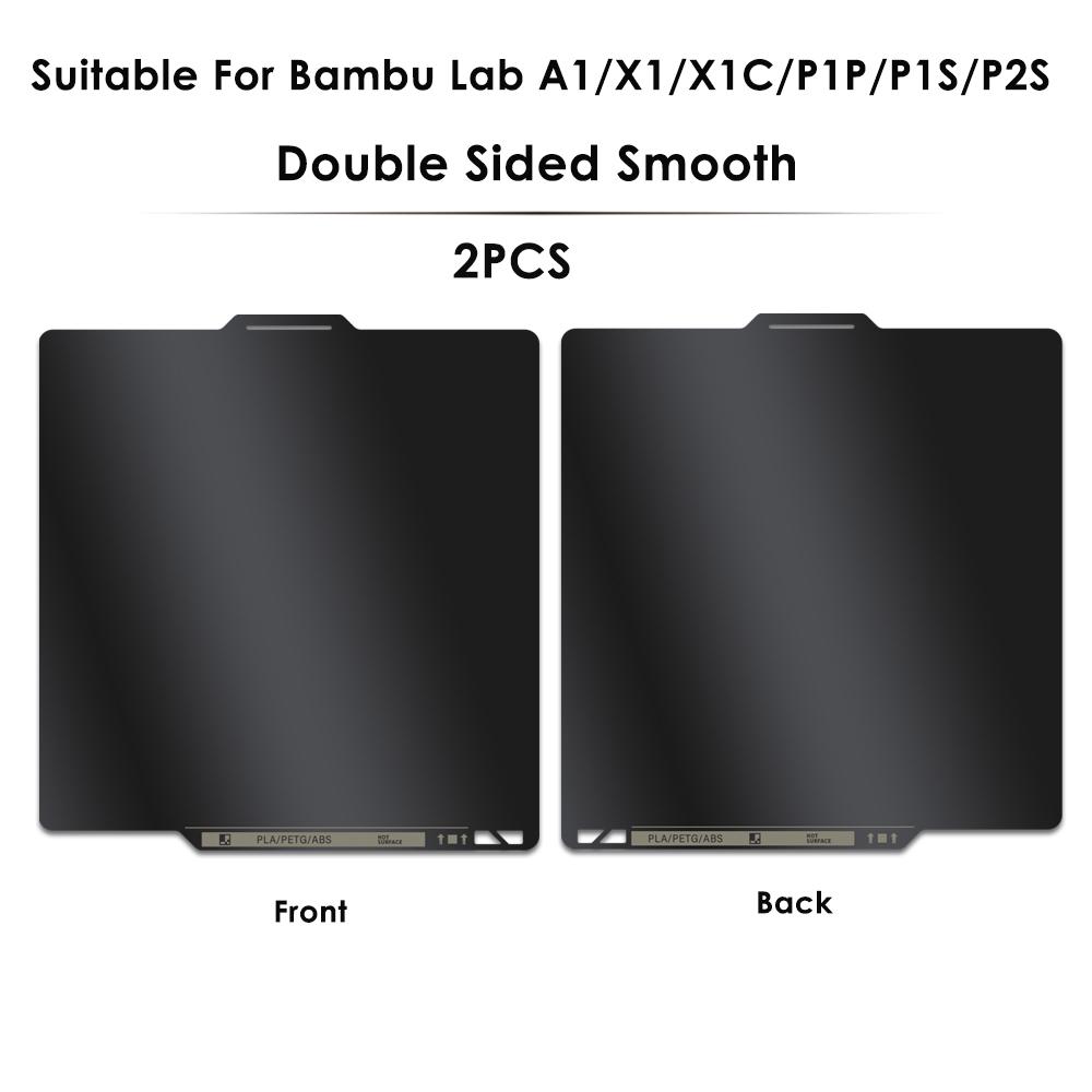 Bambu Smooth PEI Plate P2S X1 X1C A1 P1P P1S Build plates 256x256mm Double Sides Heatbed For Bambulab 3D Printer P2s Accessories
