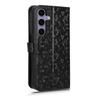 For Samsung Galaxy S25 FE Wallet Case Dot Pattern Imprint PU Leather Phone Cover with Wrist Strap