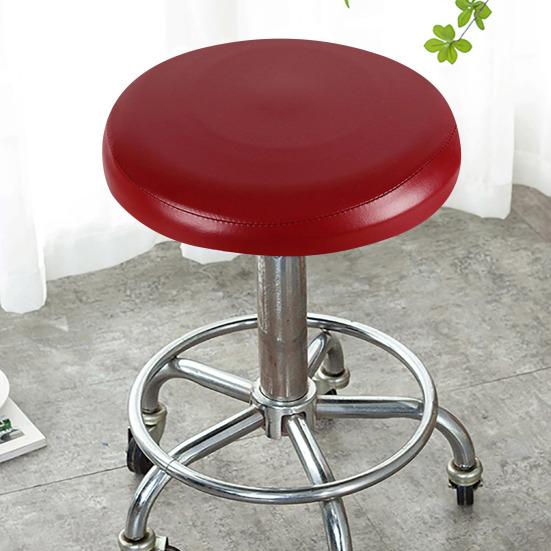 Drehbarer Hockerbezug mit Gummiband Rutschfest Wasserdicht Kunstleder Ölbeständig Hitze