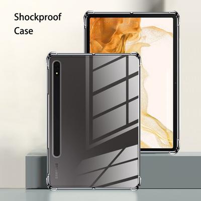 For Samsung Galaxy Tab S8 Ultra S7 Plus A8 10.5 (2021) S6 Lite Slim Soft TPU Silicone Transparent Case Shockproof Back Cover