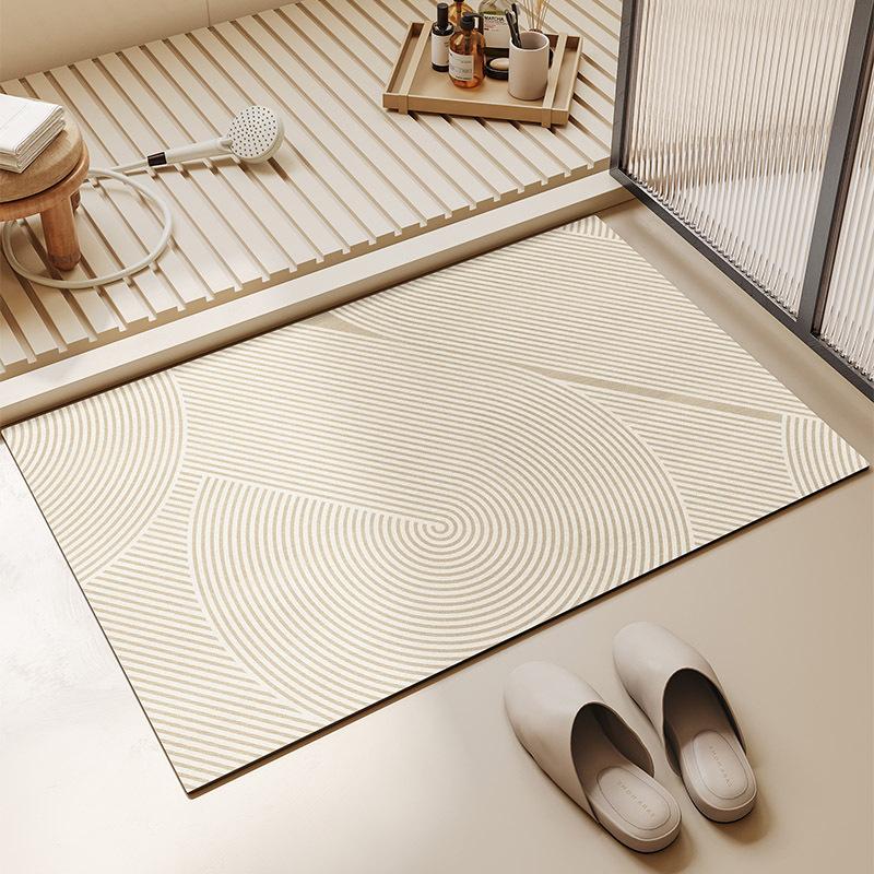 Diatomaceous Earth Floor Mat Home Bathroom Mat Door Entrance Dirt Resistant Absorbent Bath Rug