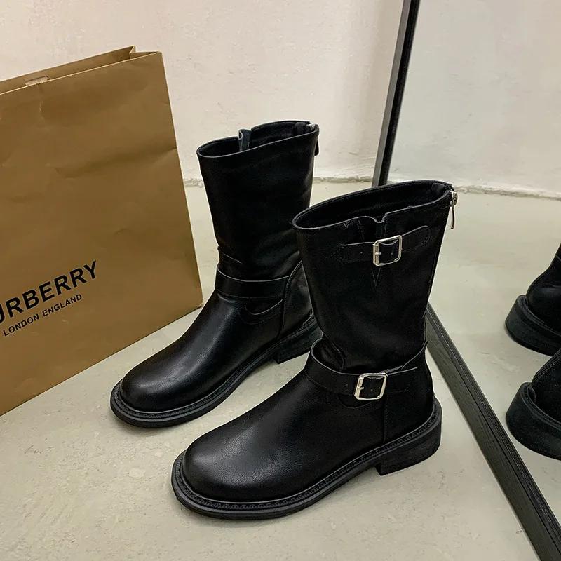 Модные новые кожаные ковбойские сапоги в западном стиле для женщин — фото 8