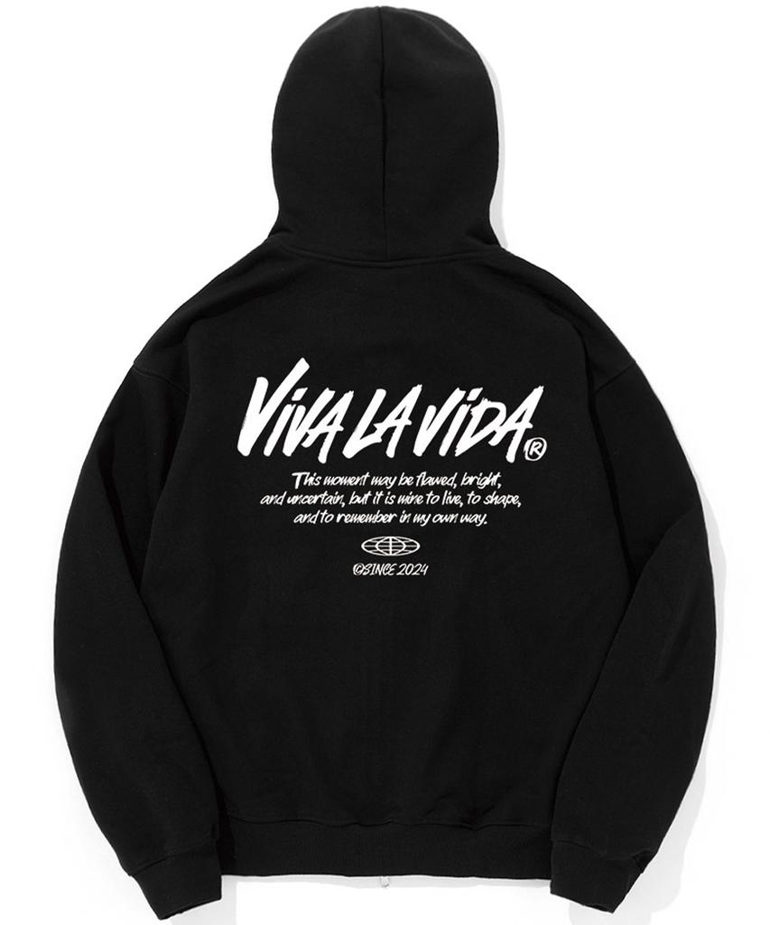 Viva La Vida [Fleece Line Option] Ground Heavy Terry Zip-Up Hoodie (Type A)