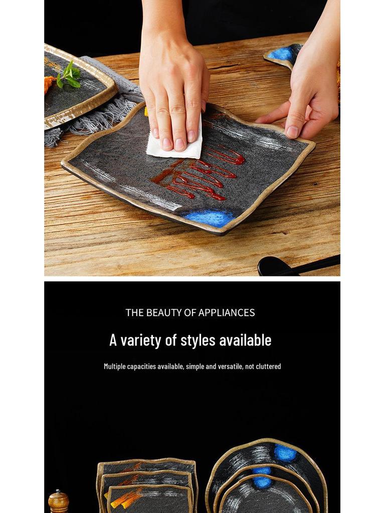 Melamine Sushi & Yakiniku Plate: Japanese Restaurant Tableware for BBQ & Hot Pot
