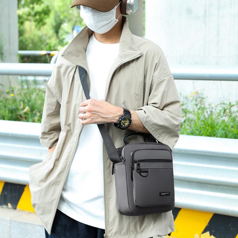 Men's Waterproof Shoulder Bag - Large Capacity Business/Leisure Crossbody with Multi-Layer Pockets