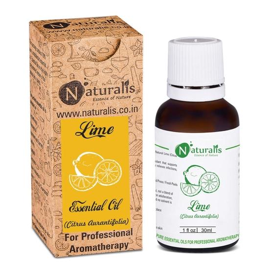 Naturalis Essence Of Nature Lime Essential Oil 100% Undiluted Pure And Natural Therapeutic Grade For Skin, Hair- 30Ml
