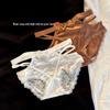 Lace Satin Low Waist Women's Briefs - Sexy French Style with Thin Straps