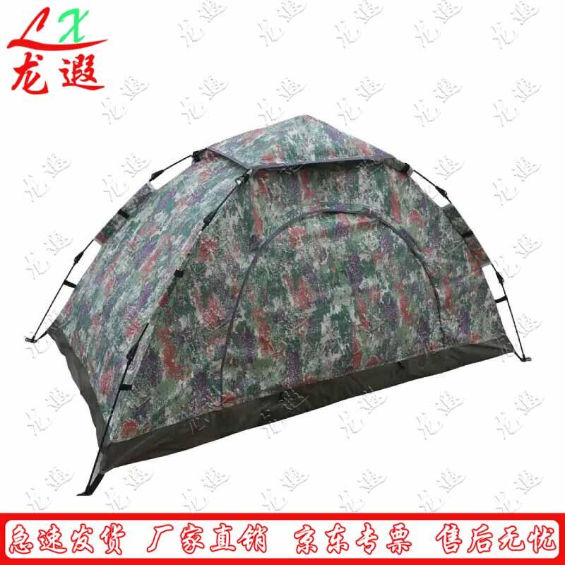 Одноместная автоматическая быстрораскрывающаяся палатка Longxia с камуфляжем