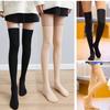 Faux Skin Room Warm Cold Cotton Slimming for Working from Sleeping Socks [Guoyupika] Knee-High Socks, Tights, Fleece-Lined, Beige, Tone, Warm, Thick,