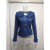 Top Invernali da Donna a Maniche Lunghe Sexy con Collo in Pelliccia Giacca a Maglia Top