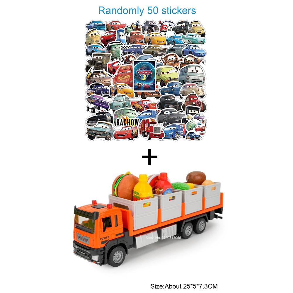 1:32 Alloy Diecast Transport Vehicles Models Cars Toys Slide Forward Fruit Vegetable Transportation Engineering Car Boys Gifts