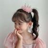 Cute Adorable Gauze Pearl Rhinestone Zinc Zinc Alloy Crown Hair Clip Girl Hairpin Headwear Hair Accessory