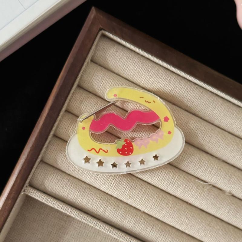 Cartoon Little Bear Star Cake Carabiner Mountaineering Buckle Porous Acrylic Buckle Keychain Backpack Multipurpose Keyring Hook