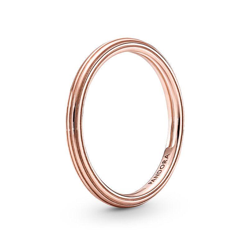 

PANDORA Серия Pandora Me Кольцо с линейной текстурой Розовое золото Двойное Нормкор Rose Gold 46mm